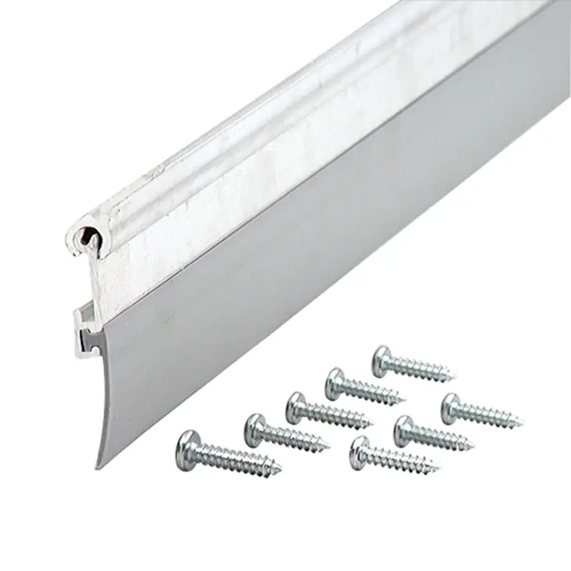 M-d Building Products Silver Aluminum/vinyl Door Sweep For Garage Doors 36 In. L