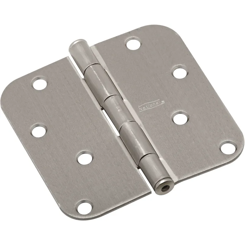 4 In. L Satin Nickel Door Hinge 1 Pk