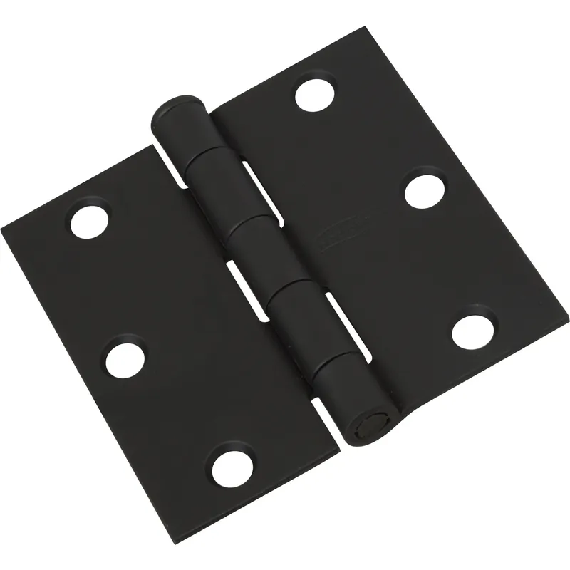 3 In. L Black Door Hinge 1 Pk