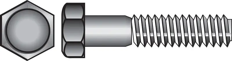 5/16 In. D X 4-1/2 In. L Zinc Plated Steel Hex Bolt 50 Pk