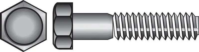 3/4 In. D X 2 In. L Zinc Plated Steel Hex Bolt 20 Pk