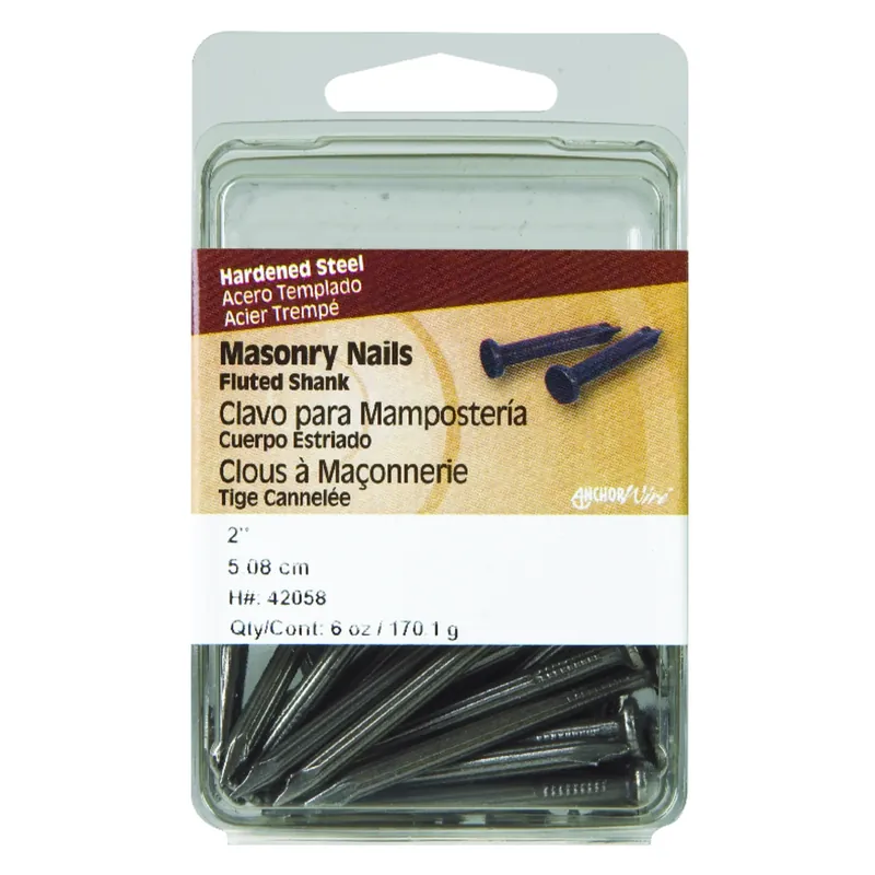 2 In. Masonry Steel Nail Flat Head