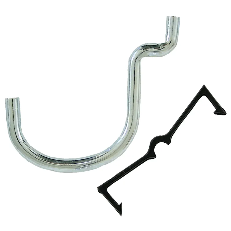 Zinc Plated Black/silver Steel 1.5 In. Peg Hooks 6 Pk