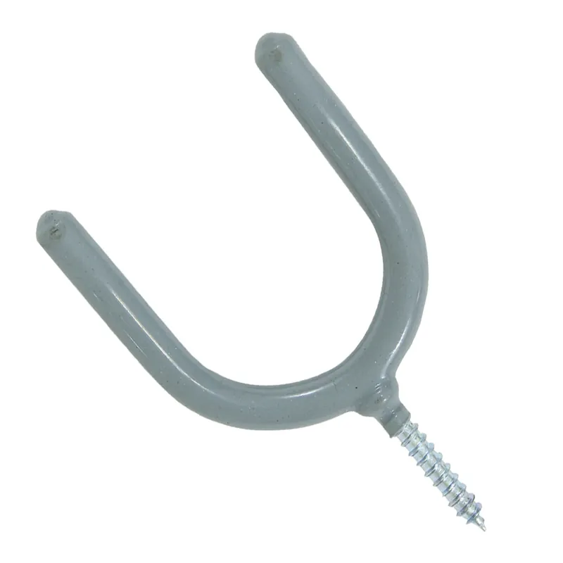 4 In. L Vinyl Coated Gray Steel Medium Tool Hook Hook 15 Lb. Cap. 2 Pk