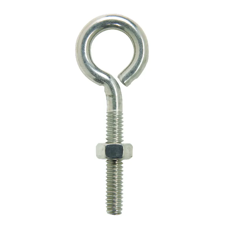 1/4 In. X 2-5/8 In. L Stainless Stainless Steel Eyebolt Nut Included