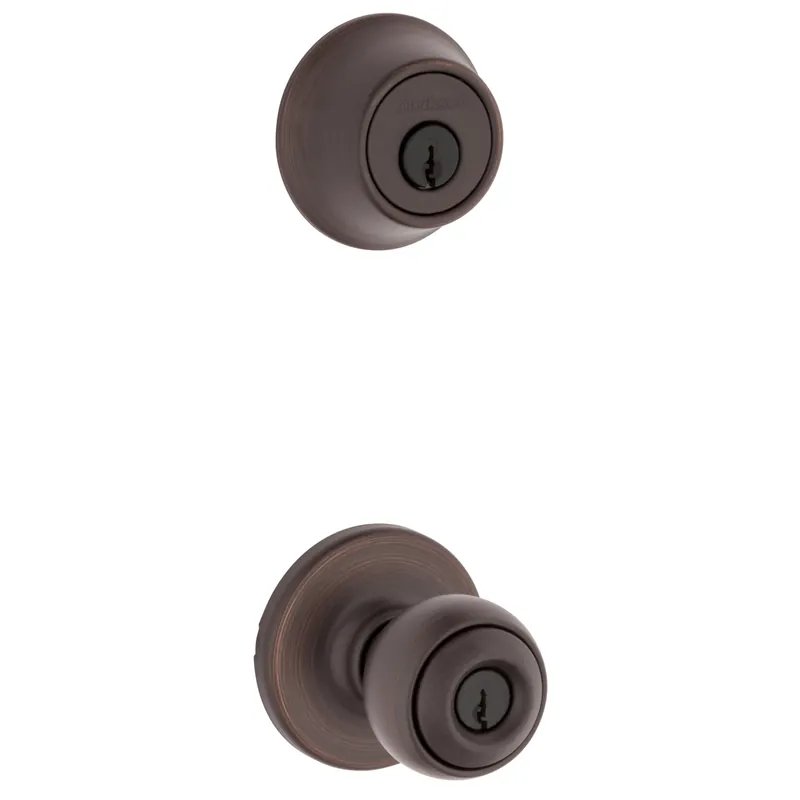 Polo Combo Entry Door Lockset, Single Cylinder Deadbolt, Venetian Bronze