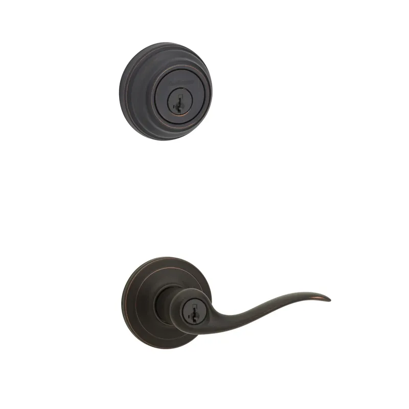 Tustin Entry Lever Lock & Single Cylinder Deadbolt Combo, Smart Key, Venetian Bronze