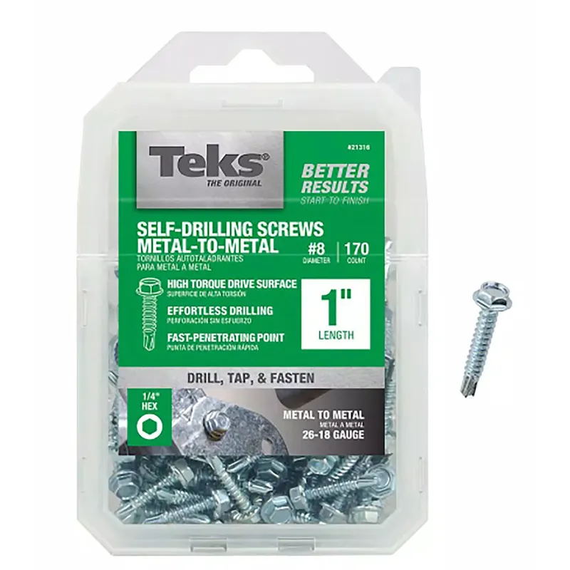 No. 8 X 1 In. L Hex Drive Hex Head Self Tapping Self-tapping Screws