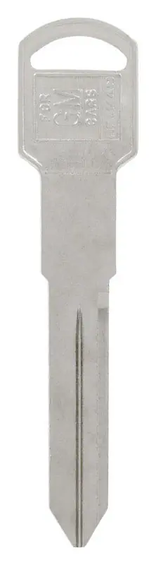 Traditional Key Automotive Key Blank Double For Gm Silver