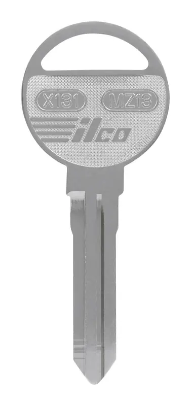 Traditional Key Automotive Key Blank Double For Ford Silver