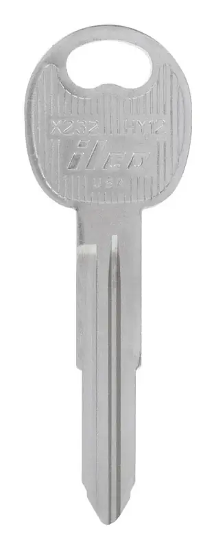 Traditional Key Automotive Key Blank Double For Hyundai Silver