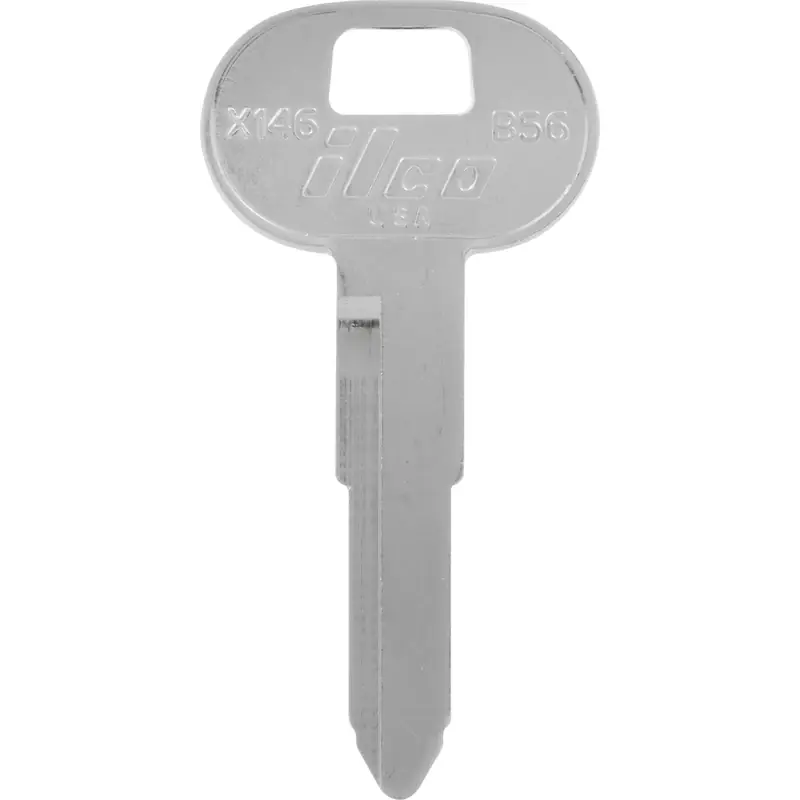 Traditional Key Automotive Key Blank Double For Gm Silver
