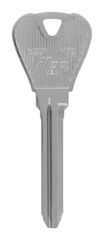 Traditional Key Automotive Key Blank Double For Ford Silver