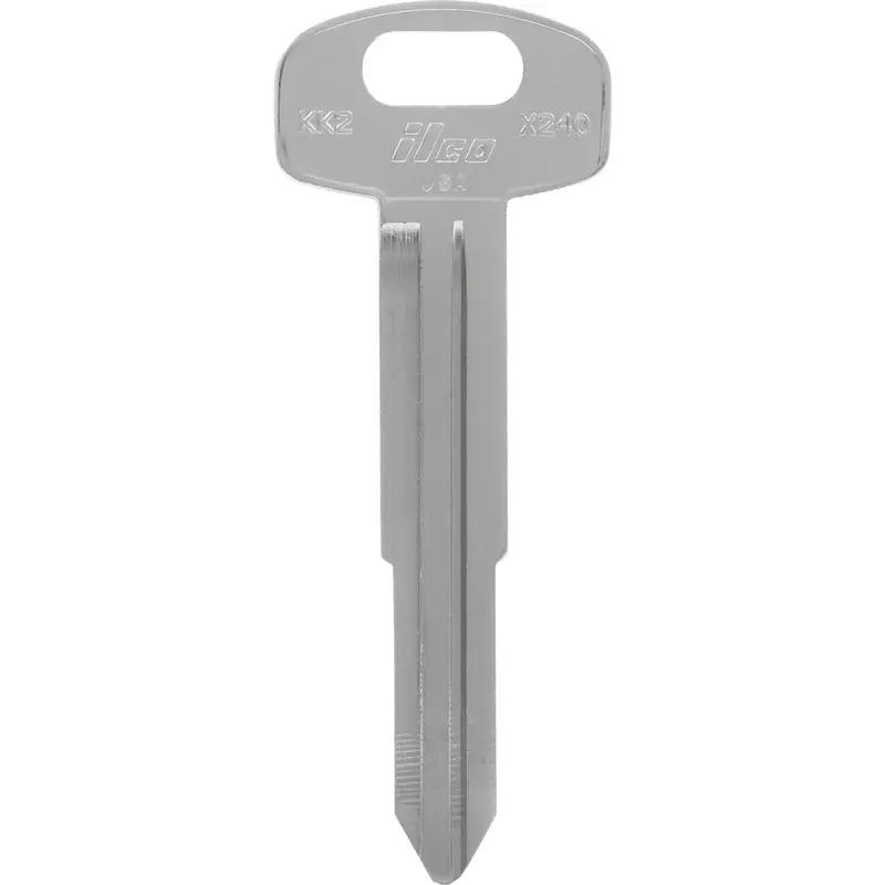Traditional Key Automotive Key Blank Double For Kia Silver