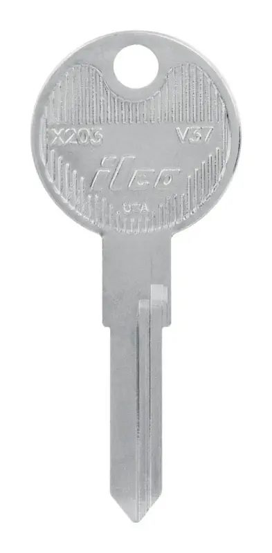 Traditional Key Automotive Key Blank Double For Volkswagen Silver