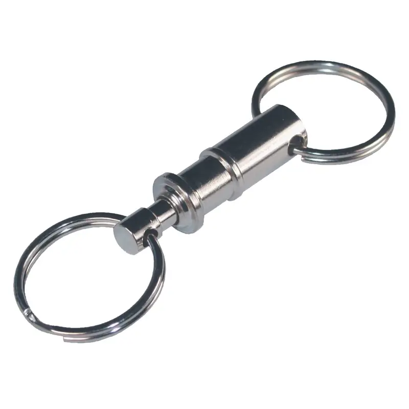 Metal Silver Valet Keychain