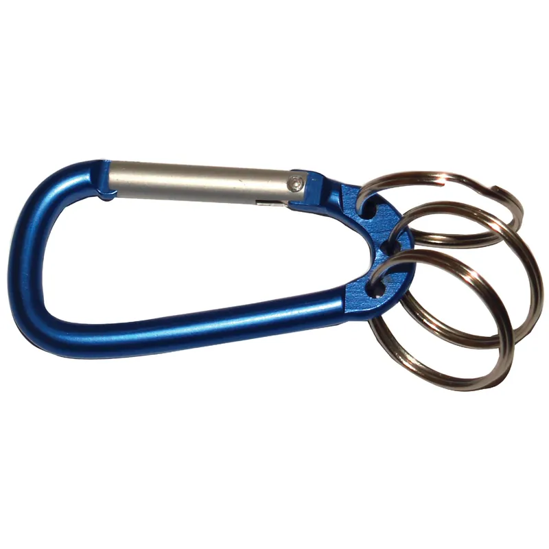 Aluminum Silver Multi Ring Carabiner