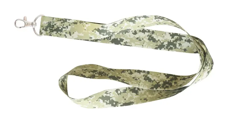Digital Camo Polyester Green Decorative Key Chain Lanyard - Model 713118