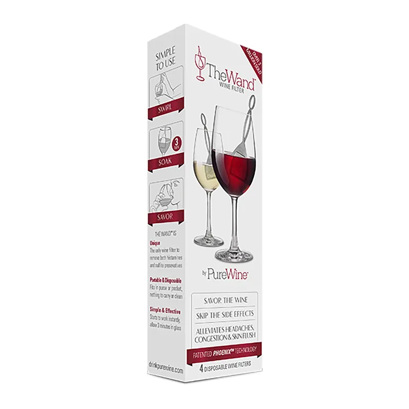 The Wand Silver Polypropylene Wine Filter