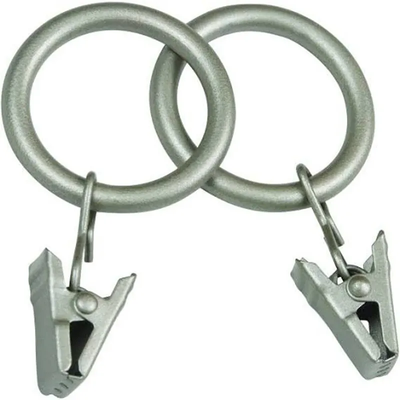 Antique Pewter Silver Modern/contemporary Clip Ring 5/8 In. L X 3/4 In. L