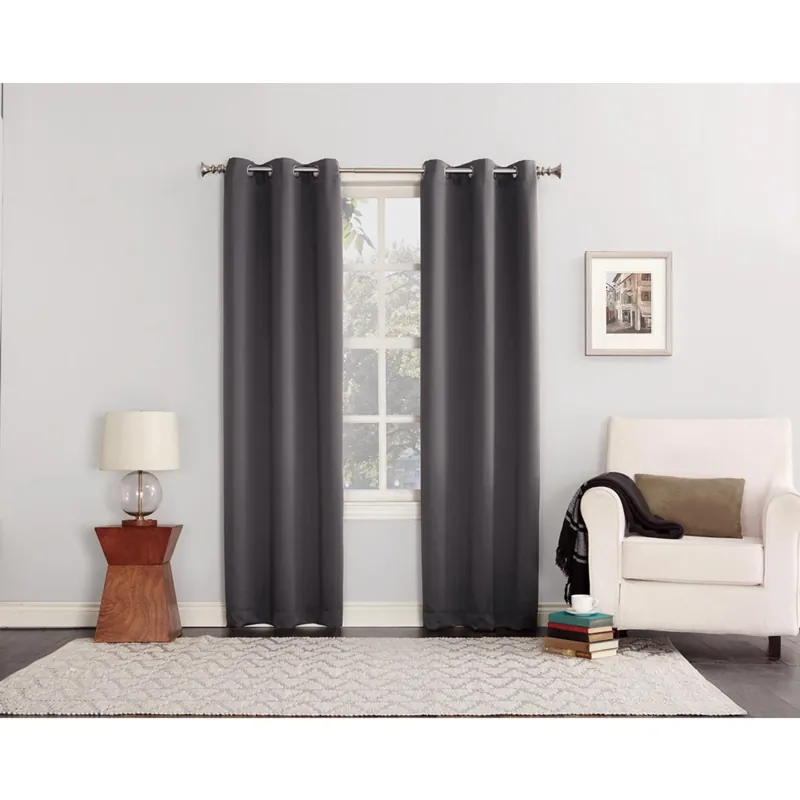 Norwich Gray Blackout Curtains 80 In. W