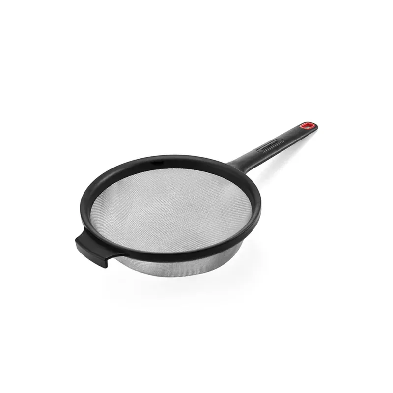 Classic 7 Inch Diameter Black Strainer With Stainless Steel Basket