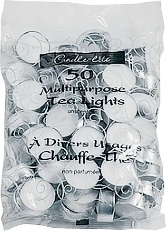 Candle-lite White Unscented Scent Tea Lights Candle