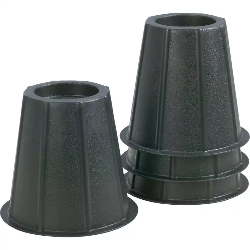 Plastic Bed Risers Black Round 6.63 In. W X 9.25 In. L 4 Pk