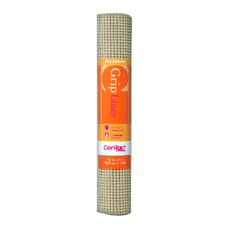 Beadedgrip 5 Ft. L X 12 In. W Taupe Non-adhesive Shelf Liner