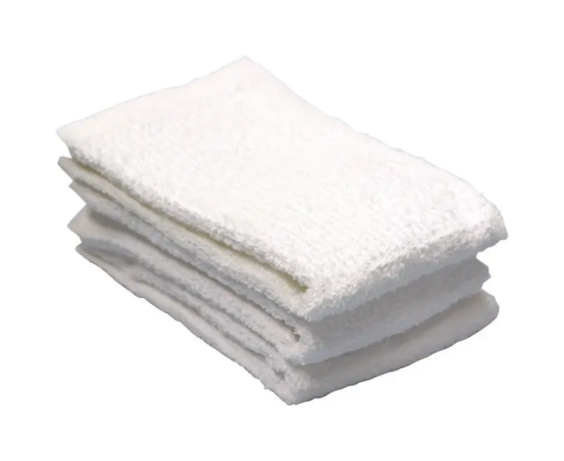 Soap&water White Cotton Solid Bar Mop Dish Cloth 3 Pk