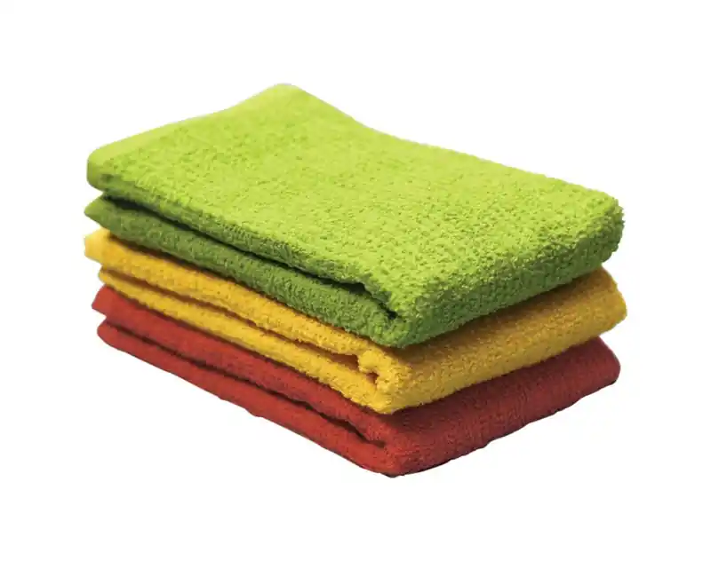 Soap&water White Cotton Solid Bar Mop Dish Cloth 3 Pk