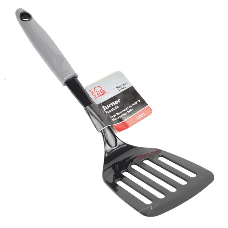 3 In. W X 12 In. L Black/gray Nylon Slotted Turner - Dishwasher Safe