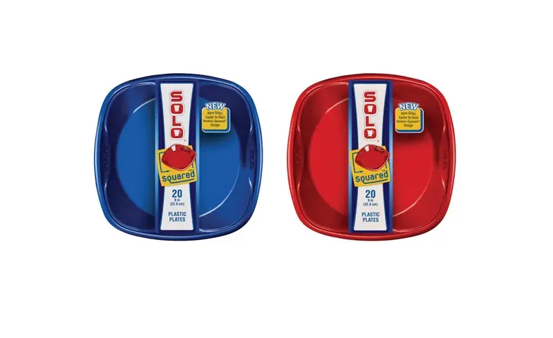 Plastic Everyday Square Plates 12 Pk