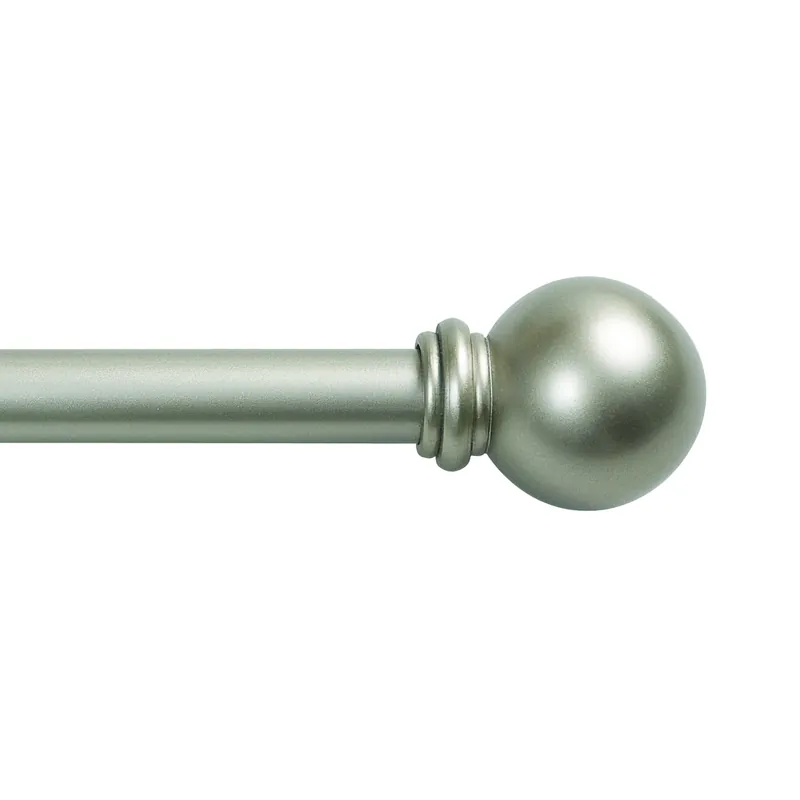 Chelsea Cafe Curtain Rod, Champagne Silver, 5/8 X 48 To 86 In.