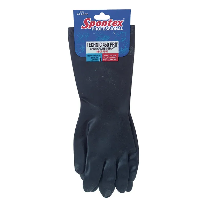 Technic 450 Latex/neoprene Cleaning Gloves M Black 1 Pk