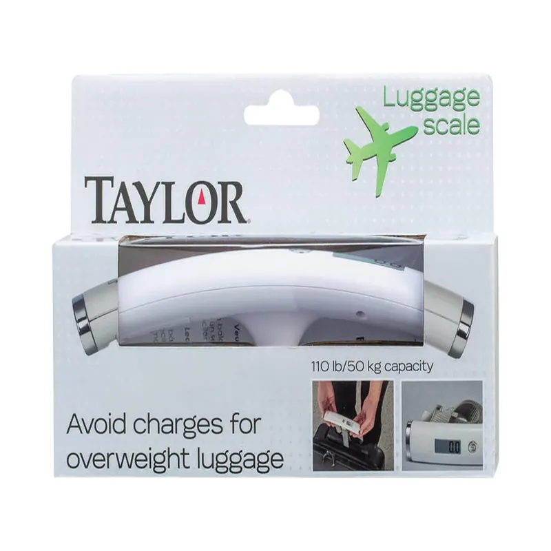 81234 Digital Luggage Scale – 40 kg (88 lb) Capacity, White, Easy‑read Lcd