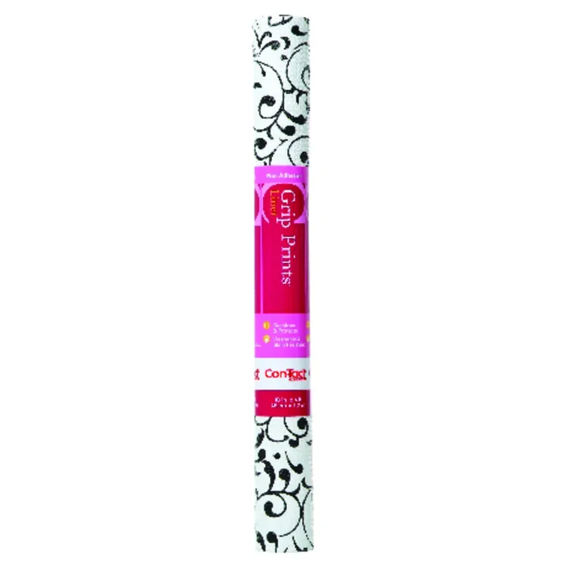 Grip Print 18 In. X 4 Ft. Virtu Black Non-adhesive Shelf Liner