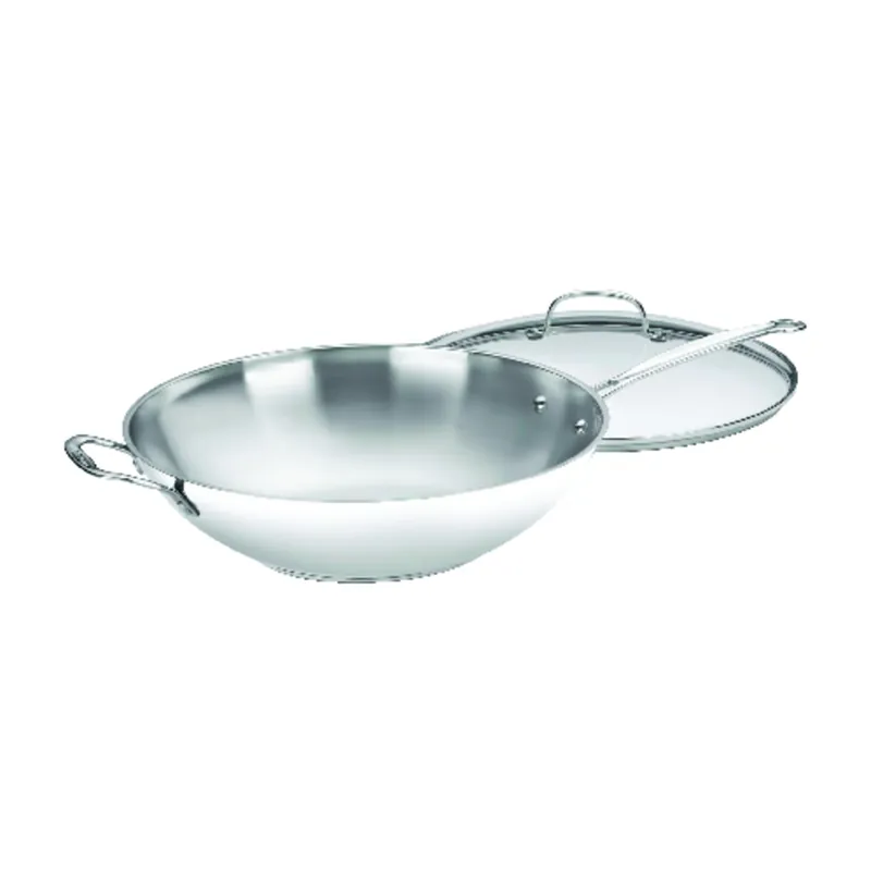 Chef‘s Classic Stainless Steel 14 In. Stir-fry Pan With Lid