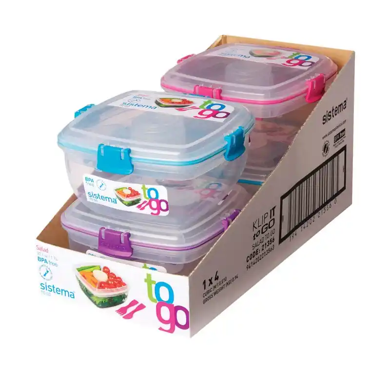 To Go 37.1 Oz Assorted Salad Container 1 Pk