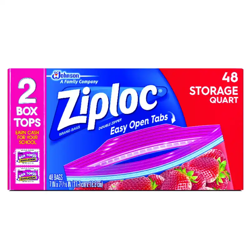 1 Qt Clear Food Storage Bag 48 Pk