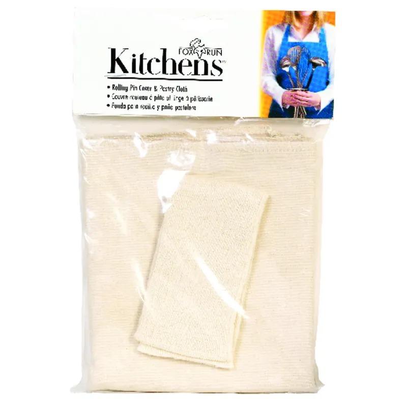 Kitchens Cotton Pastry Cloth And Rolling Pin Cover Set 23.5 In. L X 19.5 In. D