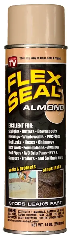 Flex Seal Rubber Sealant Coating, Almond, 14 Oz
