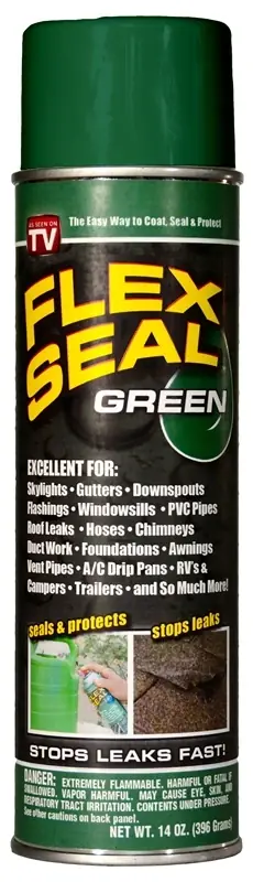 Flex Seal Rubber Sealant Coating, Green, 14 Oz