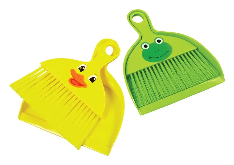 5.5 In. W Broom With Dustpan