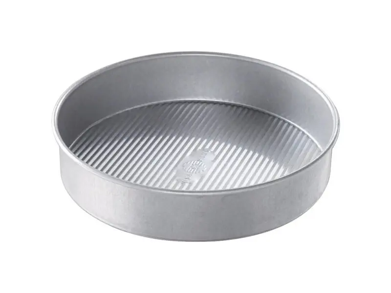 9 In. W X 9 In. L Round Cake Pan Silver - Aluminized Steel