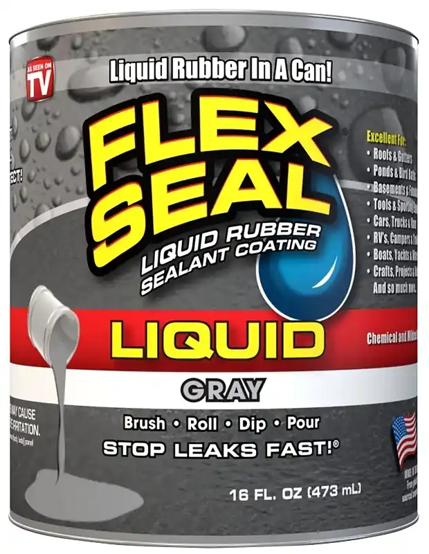 Flex Seal Liquid Rubber Sealant, Gray, 16 Oz