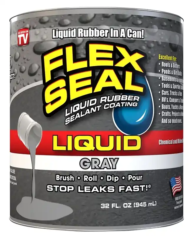 Flex Seal Liquid Rubber Sealant, Gray, 32 Oz