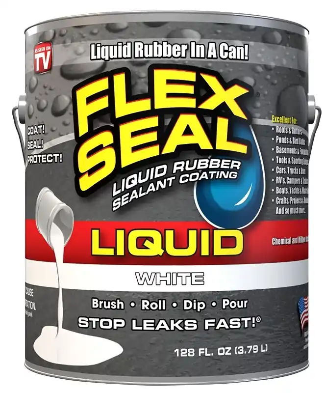 Flex Seal Liquid Rubber Sealant, White, 1 Gl