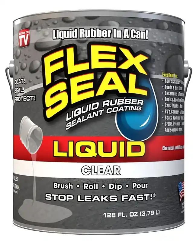 1 Gallon Clear Liquid Rubber Sealant Coating - Non-toxic, Waterproof