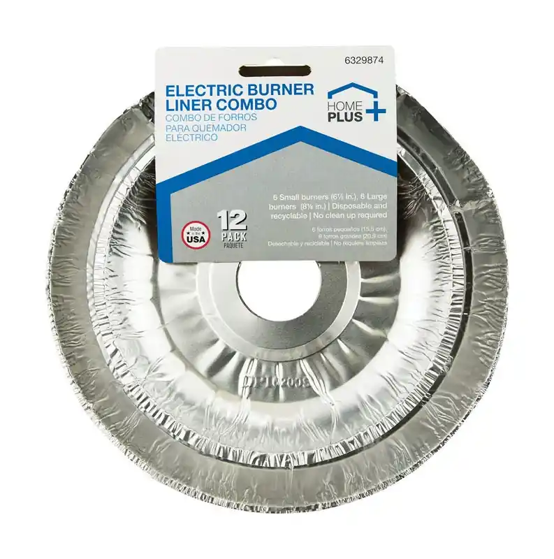 Durable Foil Assorted In. W Electric Burner Liner Silver 12 Pk